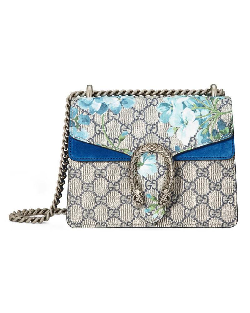 Gucci Dionysus Gg Blooms Mini Bag in Blue | Lyst