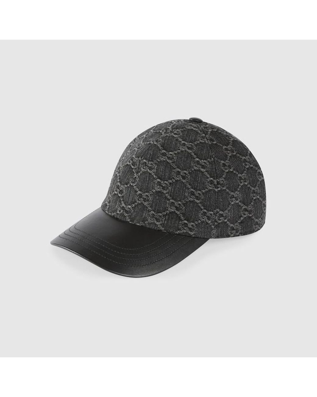 Gucci Gg Denim Baseball Hat in Black | Lyst