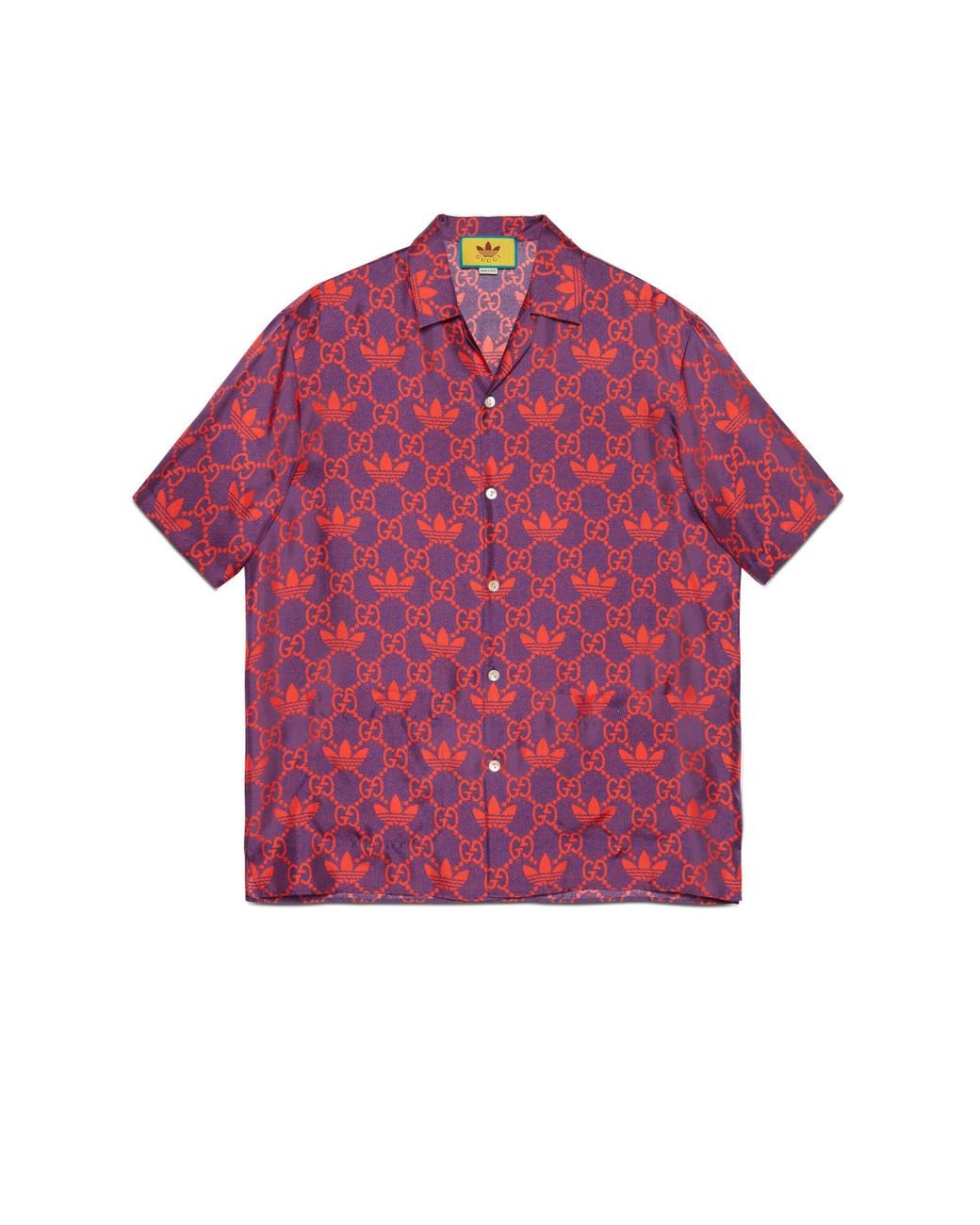 Camisa Bowling adidas x con GG macro Gucci de color Rojo | Lyst