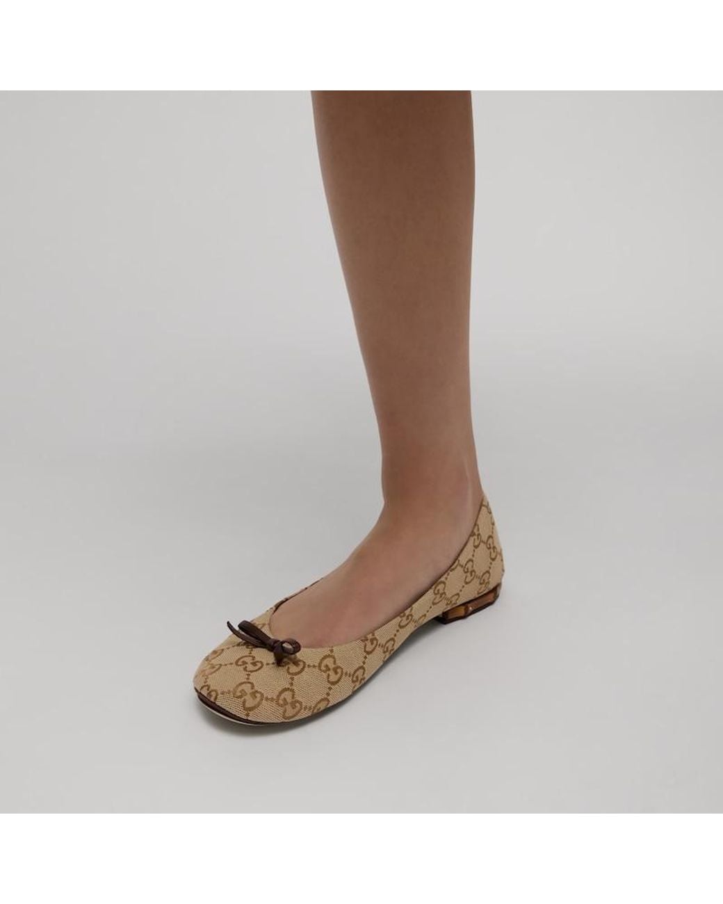 Gucci Natural Ballerina With Bamboo, Uk