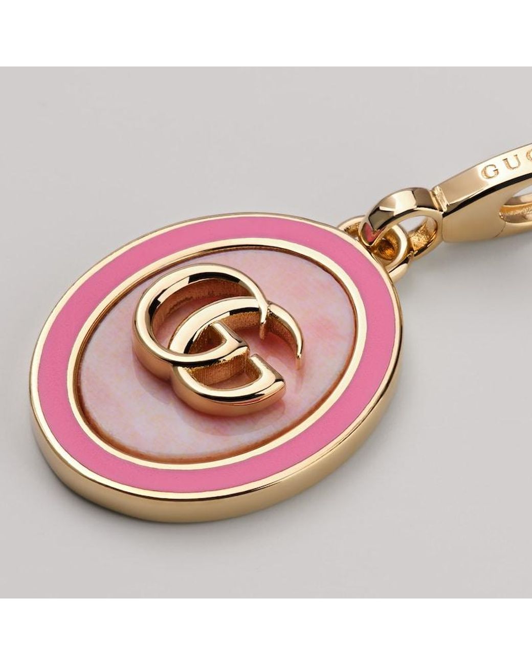 Gucci Pink Double G Motif Charm