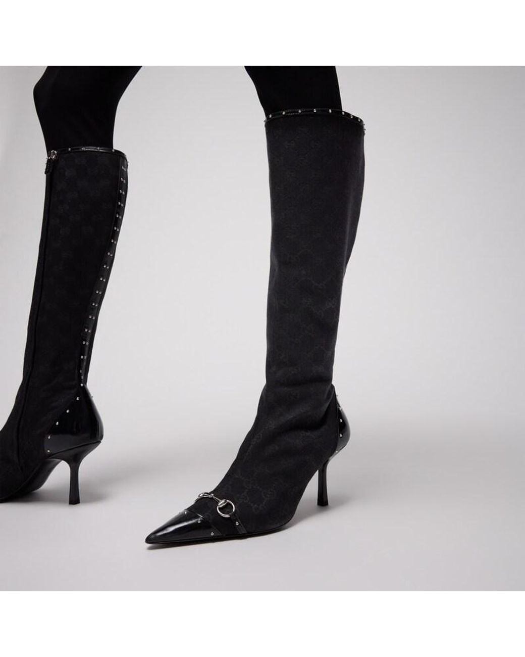 Gucci Black Savoy Boot, Uk