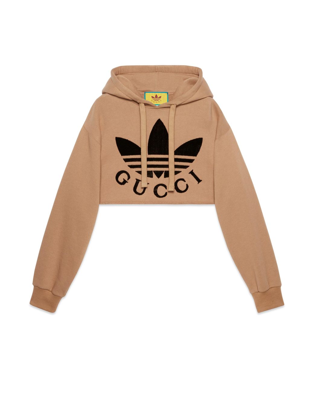 Gucci Adidas X Cropped Sweatshirt in Natural | Lyst