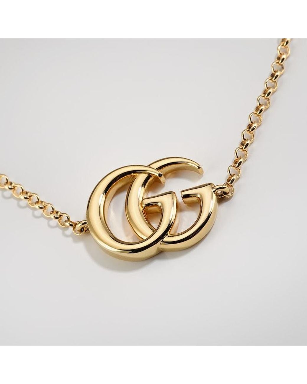 Gucci Metallic Gg Marmont Chain Bracelet