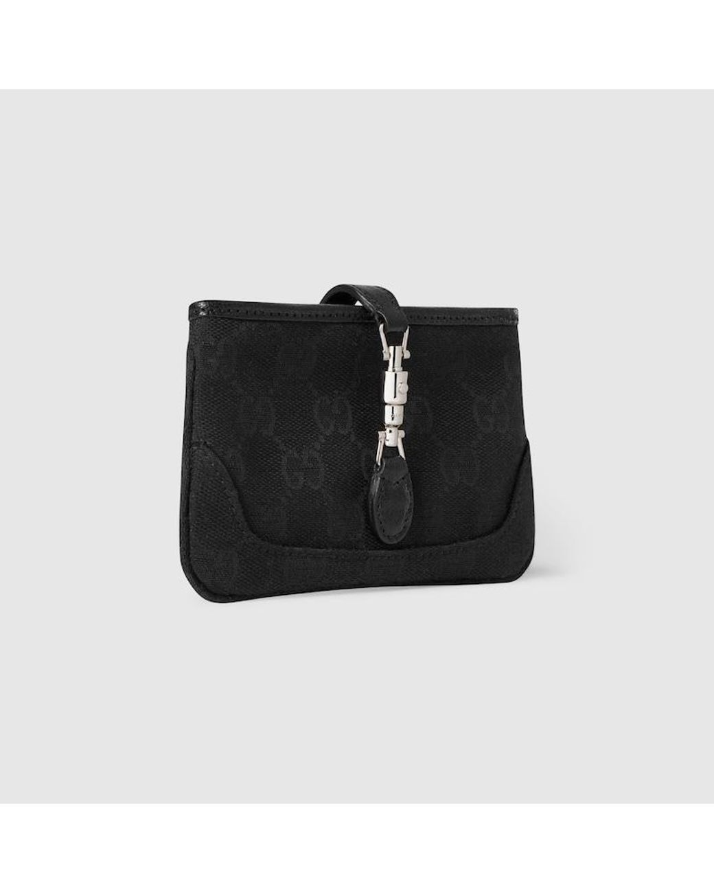 Gucci Black Jackie Zip Key Pouch