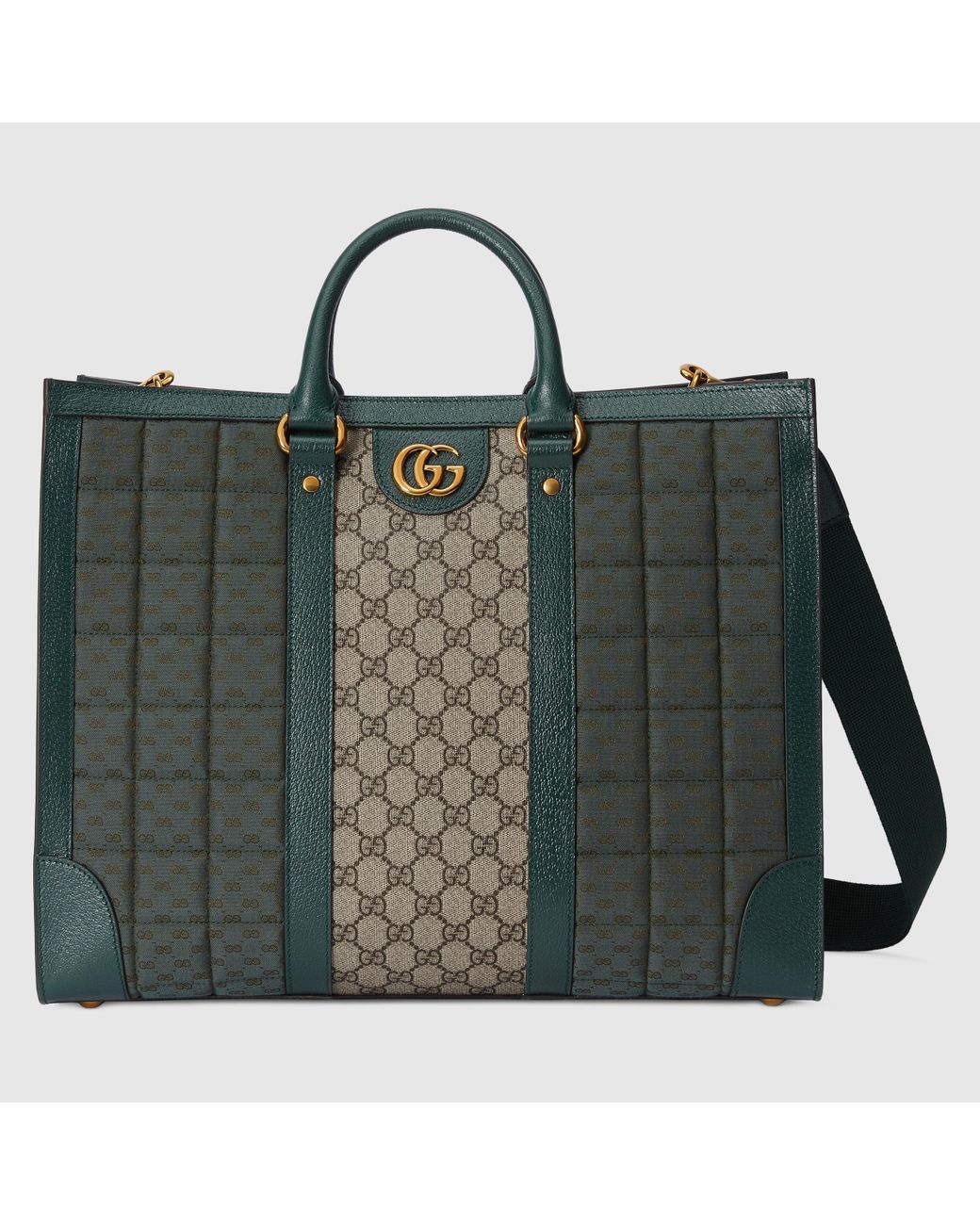 【GUCCI】GG Off The Grid Nylon Small Tote Bag JUNIPER GREEN GUCCI Econyl Nylon Monogram Off The Grid Duffle Bag Juniper