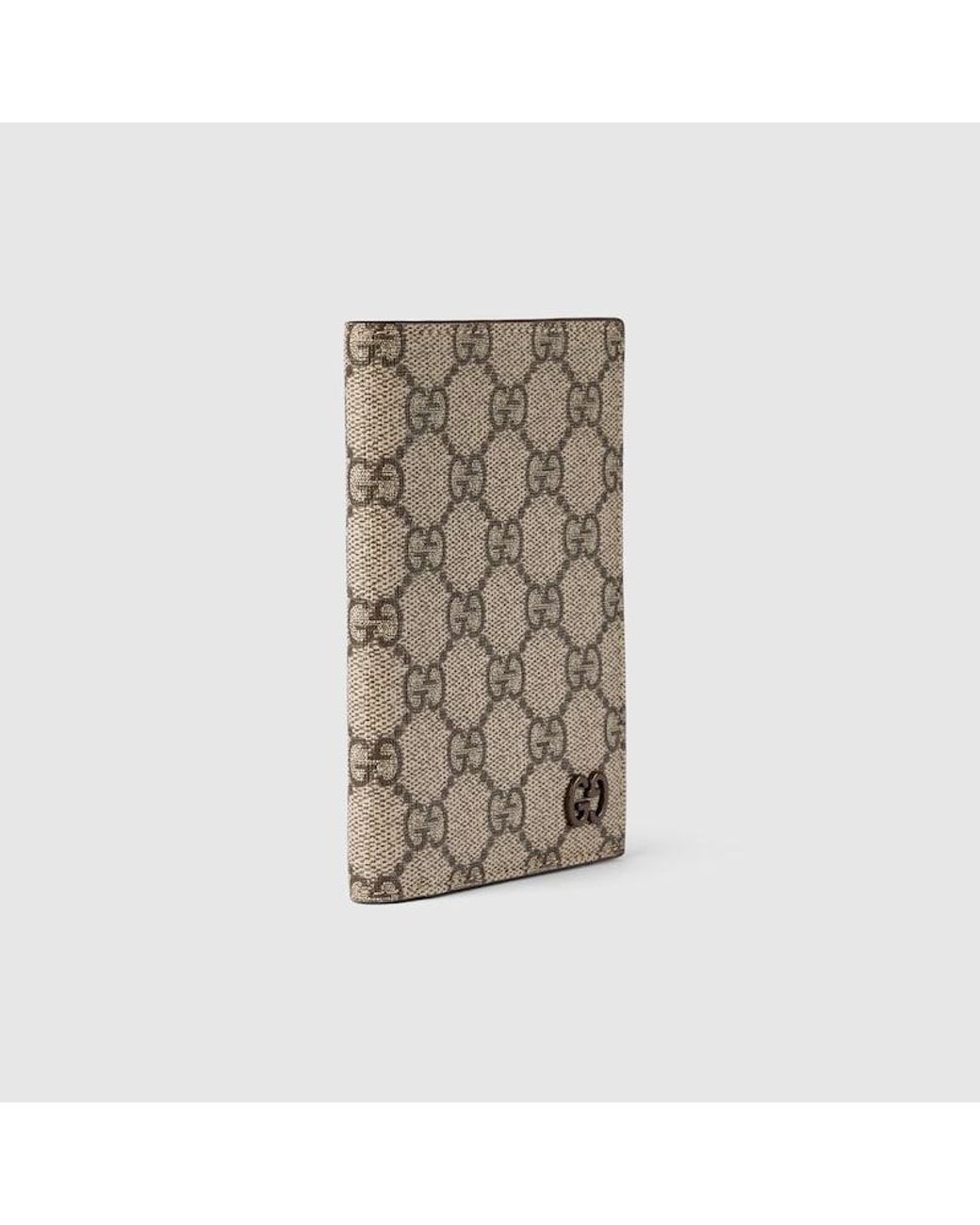 Gucci Natural Rosso Ancora Interior Passport Case, , Gg Canvas for men