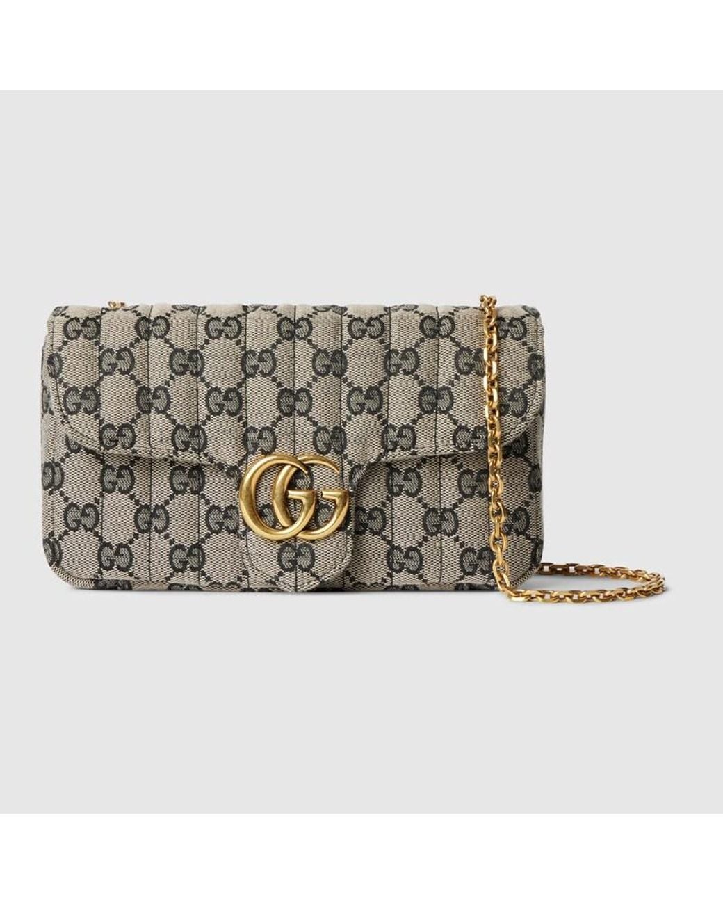 Gucci Metallic Jetset Gg Marmont Small Shoulder Bag