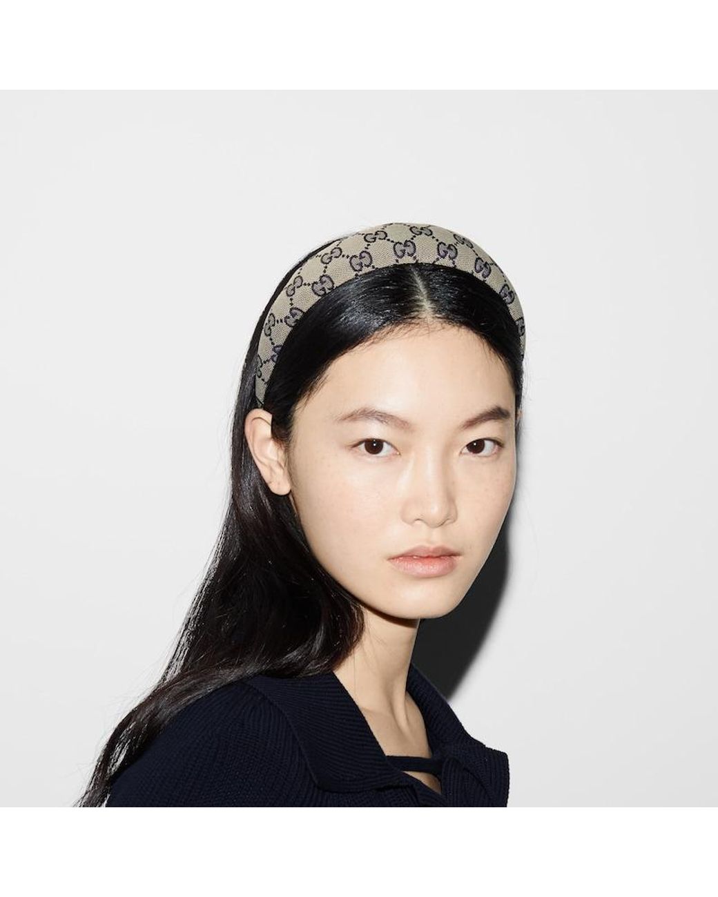 Gucci Gg Canvas Hairband in Blue | Lyst
