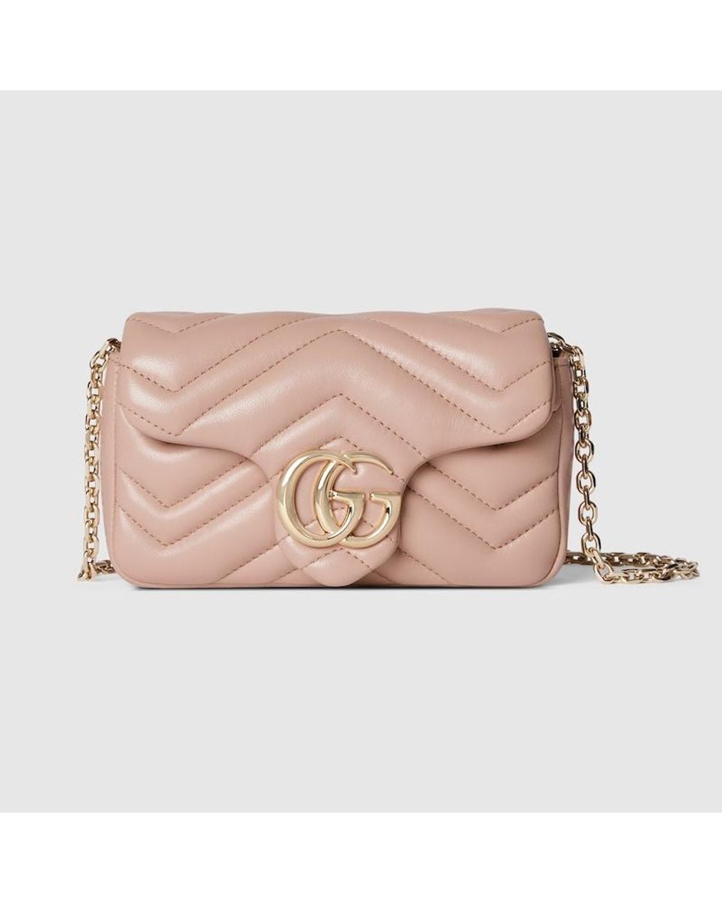 Gucci Pink Gg Marmont Mini Shoulder Bag