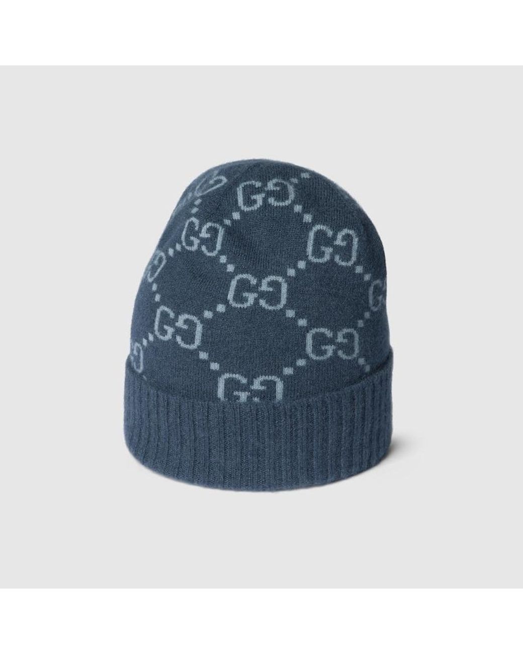 Gucci Blue Gg Cashmere Hat for men