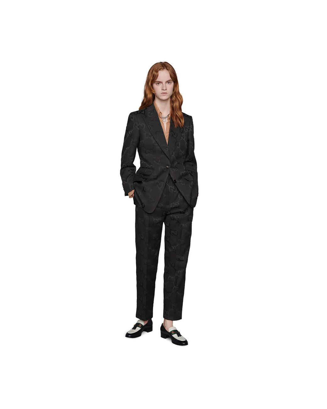 Light GG Canvas Single-breasted Jacket 