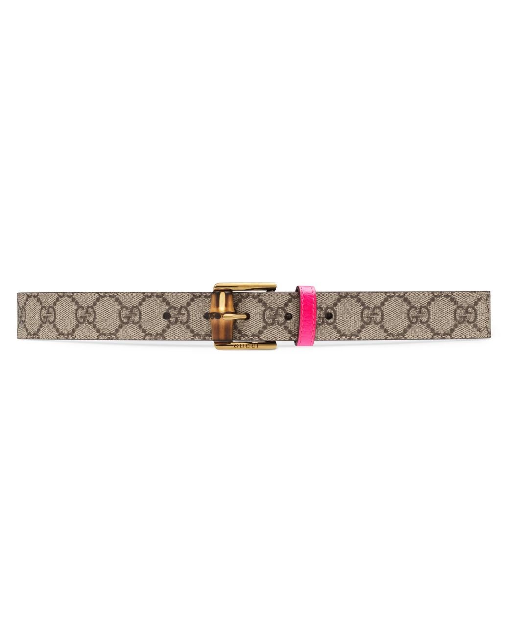 Gucci Belt With Bamboo Buckle in Natural | Lyst