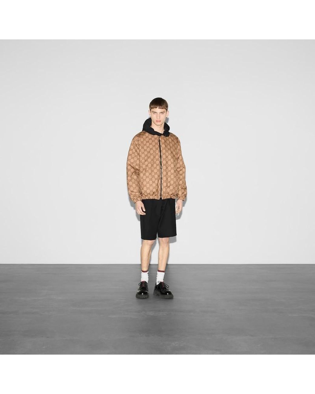 Gucci Brown Reversible Gg Canvas Jacket for men