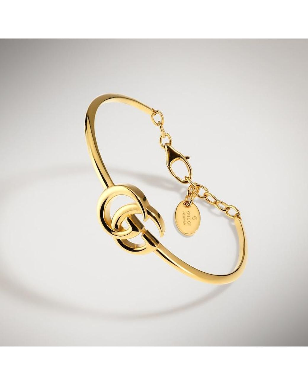 Gucci Metallic Gg Marmont Sculpted Bracelet