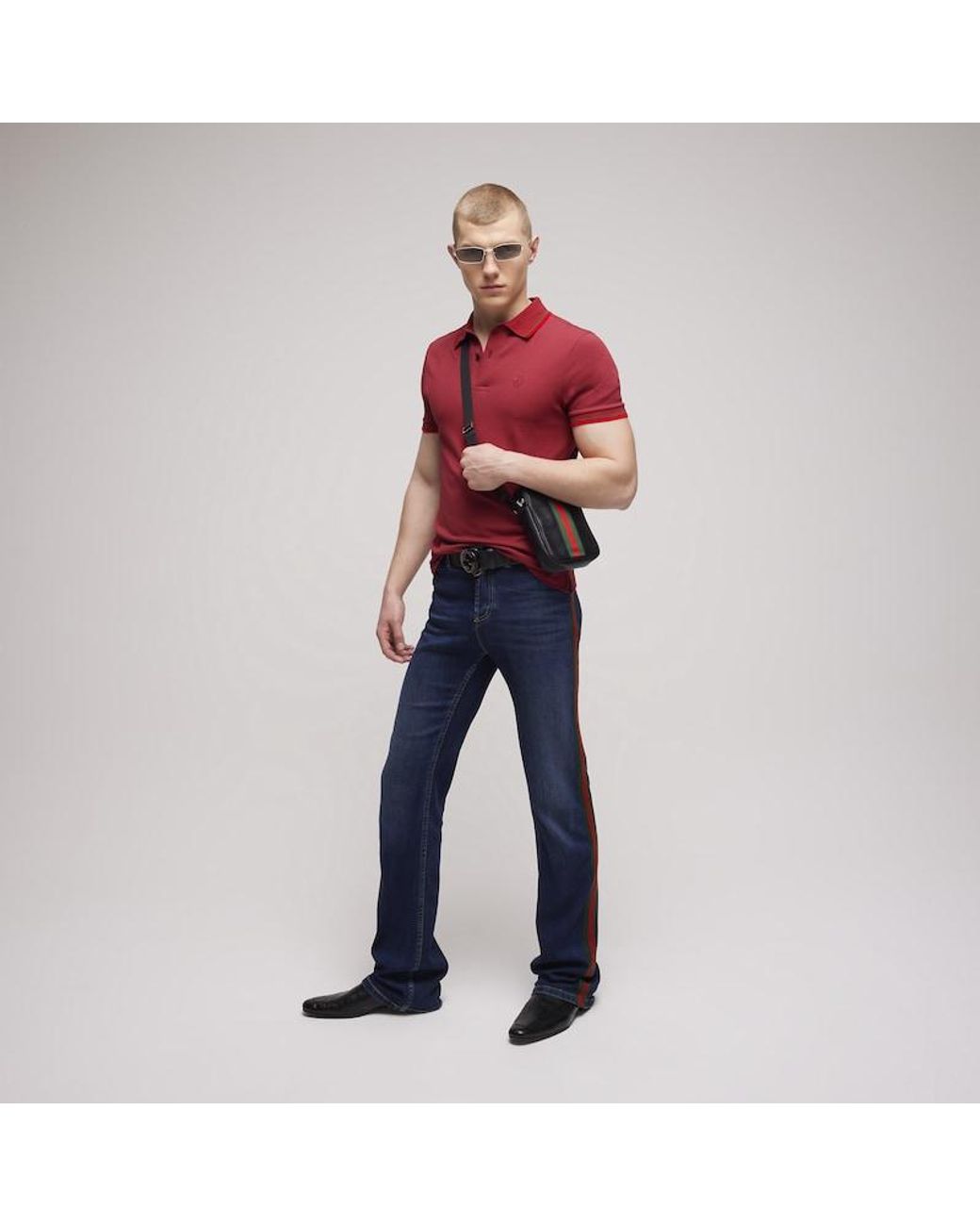 Gucci Red Cotton Piquet Polo Shirt With Embroidery, Size Xl, Ready-To-Wear for men