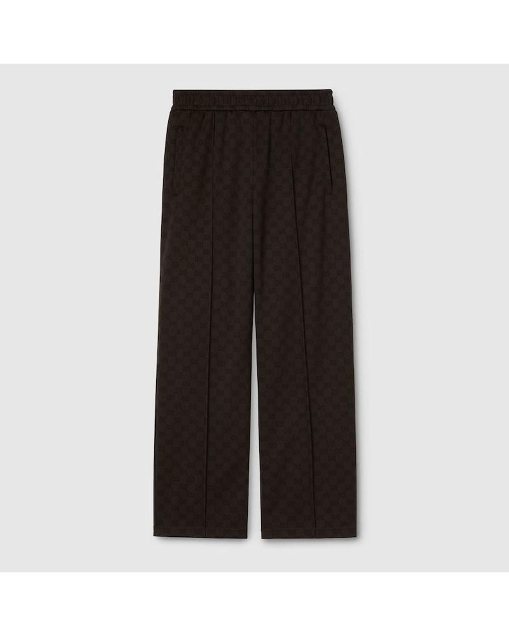 Gucci Black Gg Jersey Jacquard Trousers for men
