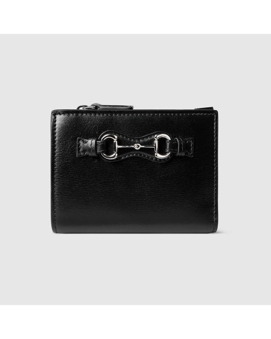 Gucci Black Small Wallet With Horsebit, Leather