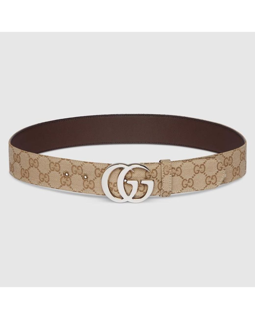 Gucci Brown Flat Marmont Belt, Size 100 for men