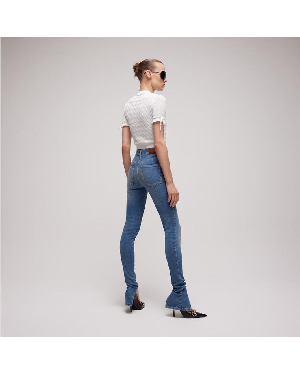 Gucci Natural Braided Cotton Blend Top