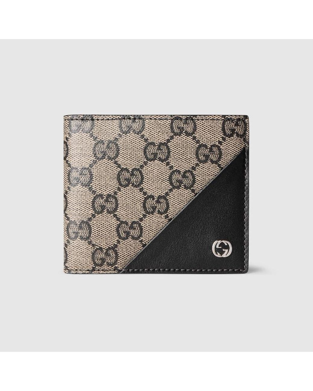 Gucci Metallic Bi-Fold Wallet With Interlocking G, Gg Canvas for men