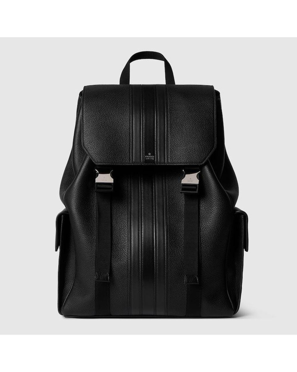 Gucci Black Web Trademark Medium Backpack for men