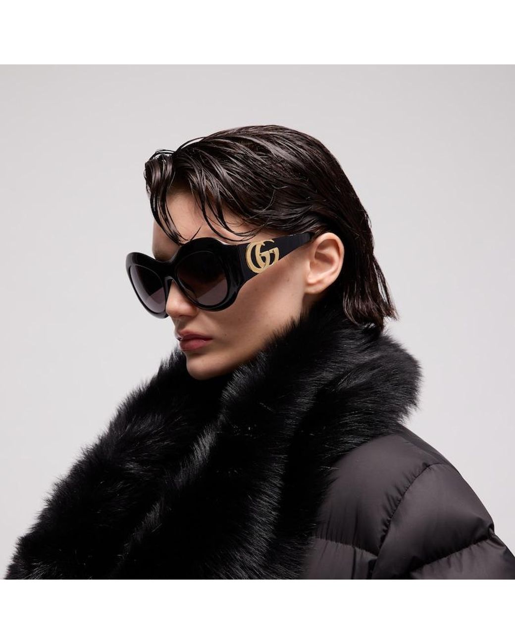 Gucci Purple Round Frame Sunglasses