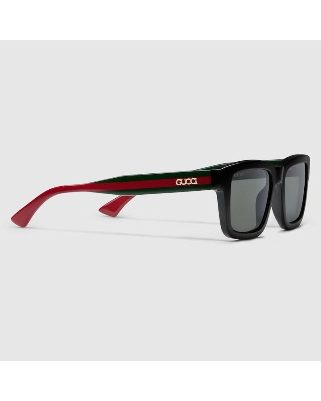 Gucci Black Rectangular Frame Sunglasses for men