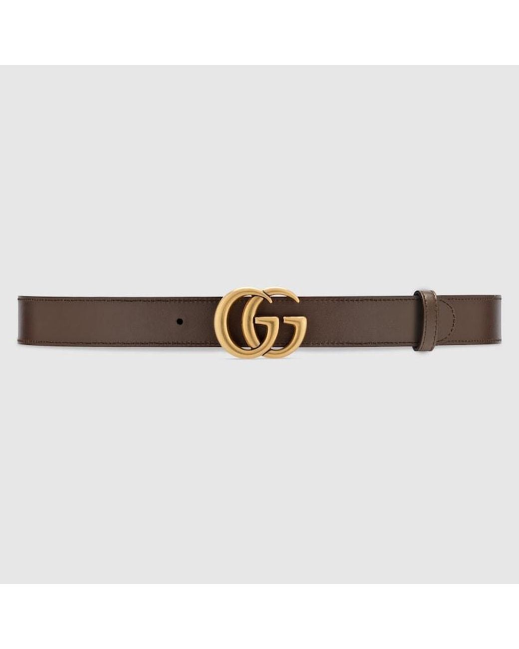 Gucci Natural Gg Marmont Reversible Belt, Gg Canvas