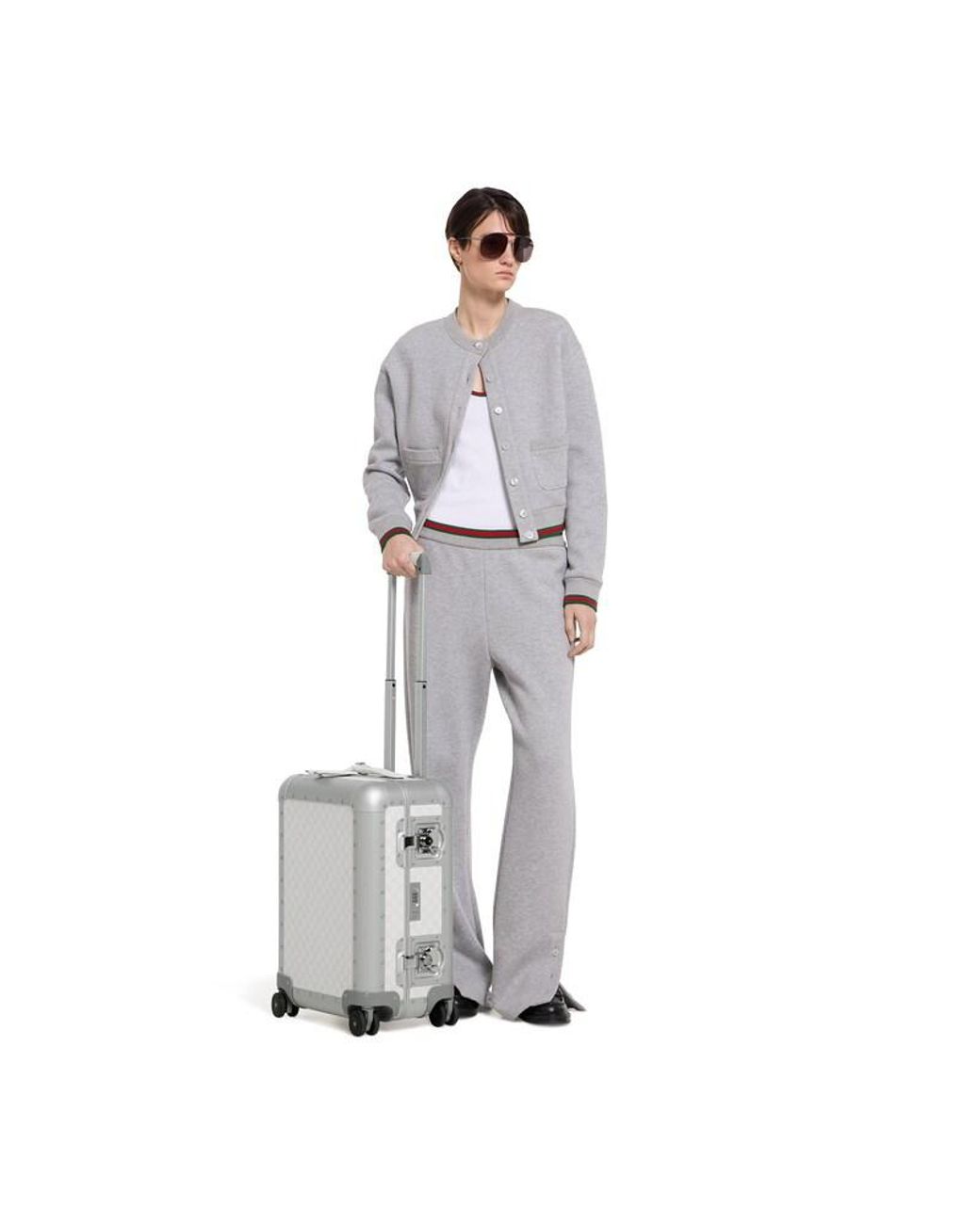 Gucci Gray Porter Cabin Plus Trolley, Metal for men