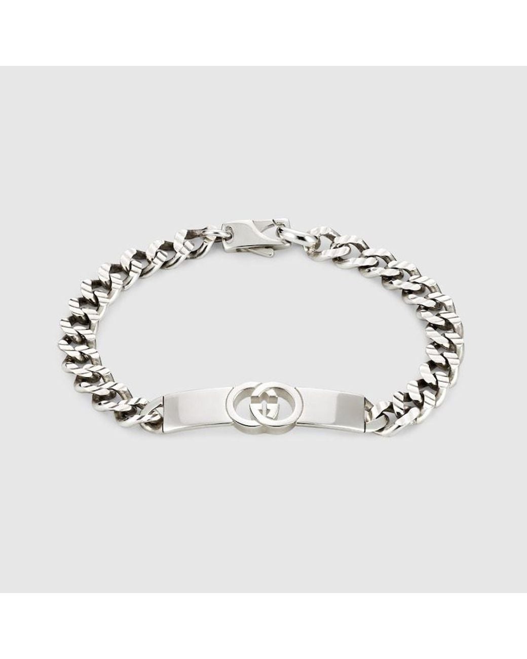 Gucci Metallic Interlocking Chain Bracelet