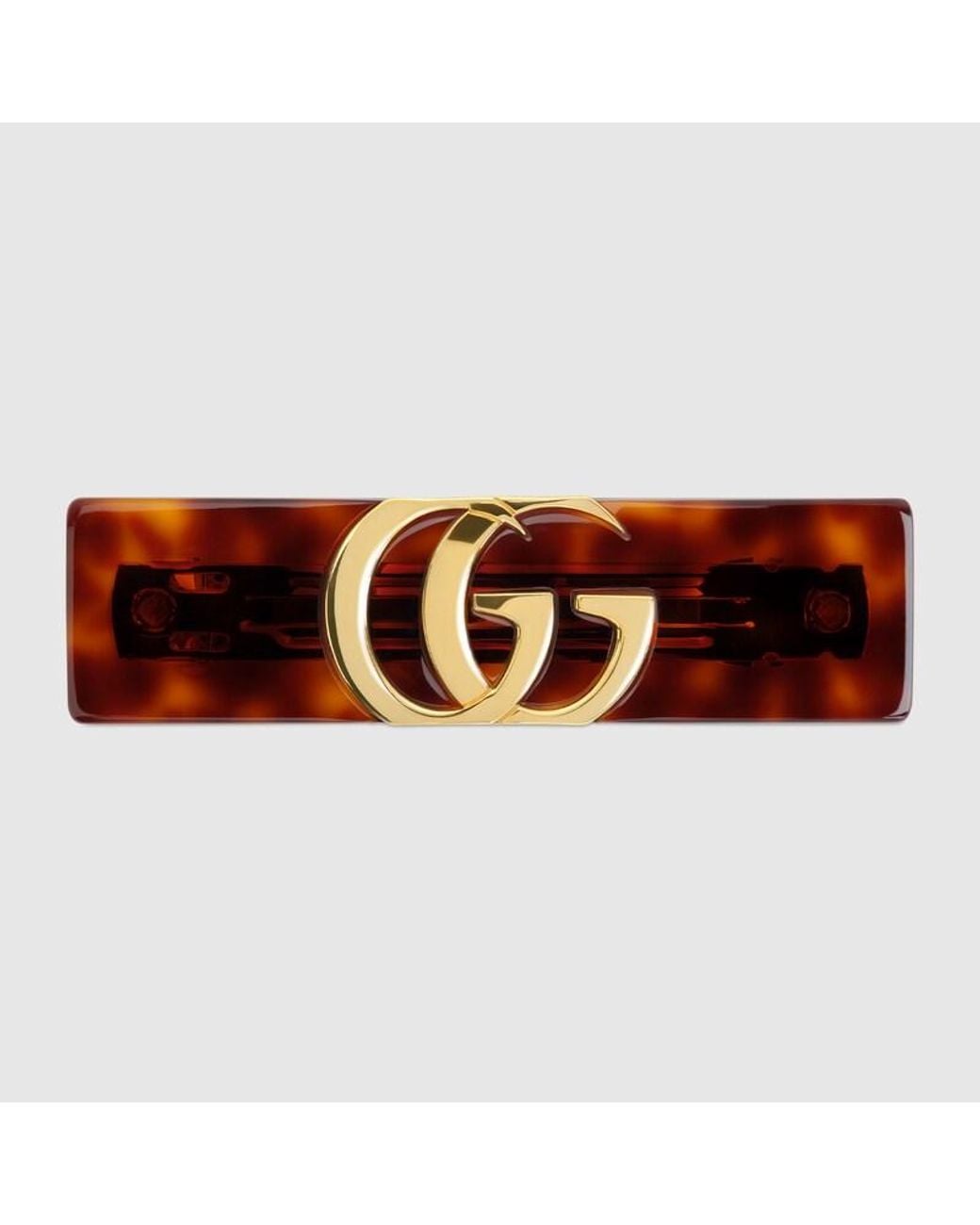 Gucci Red Hair Clip With Double G, Resin