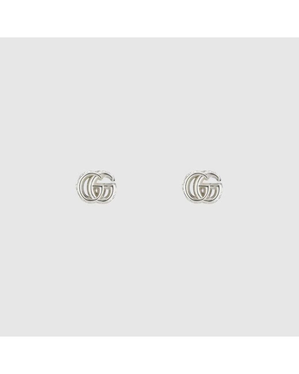 Pendiente GG Marmont Gucci de color Metallic