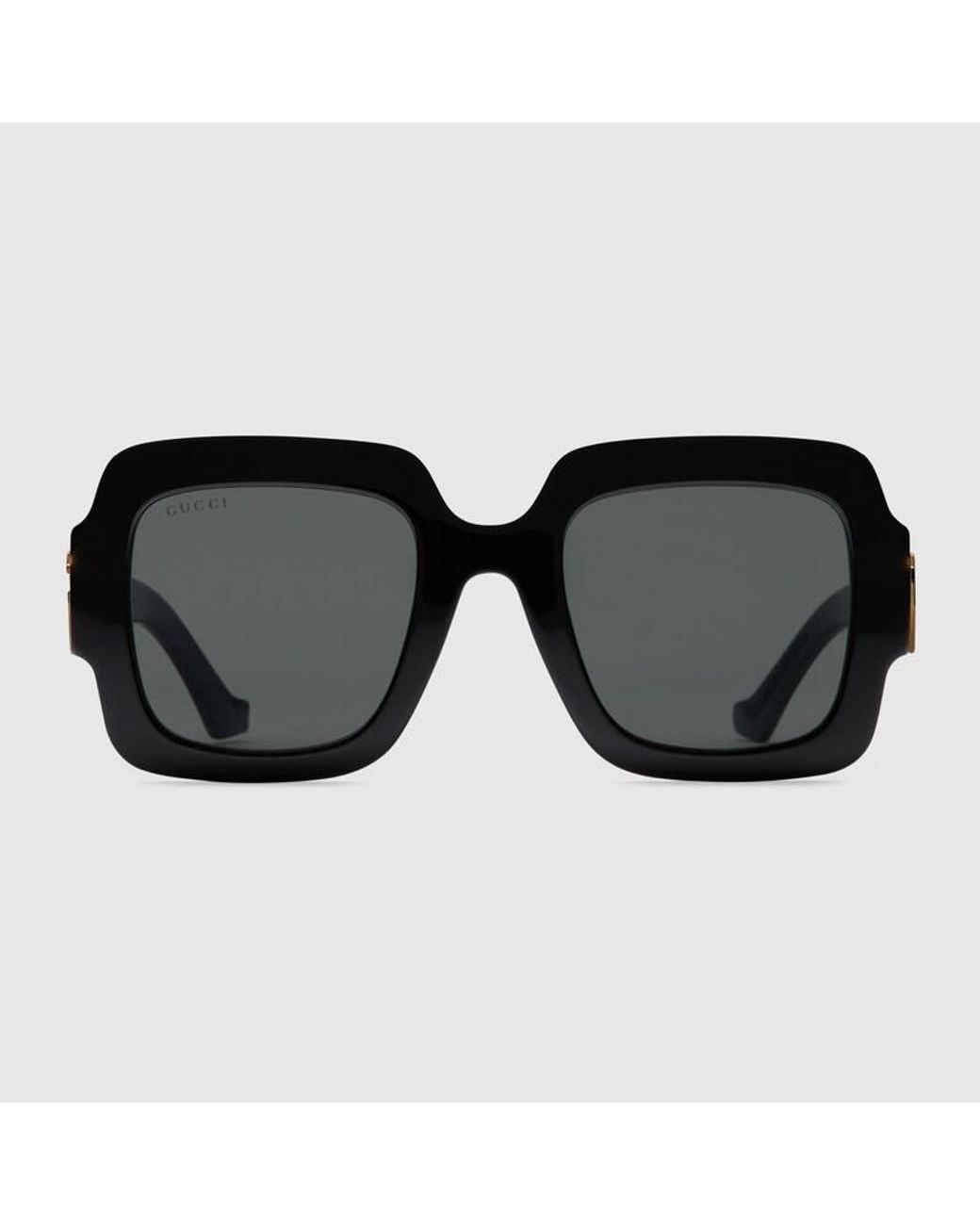 Gucci Black Square-Frame Double G Sunglasses