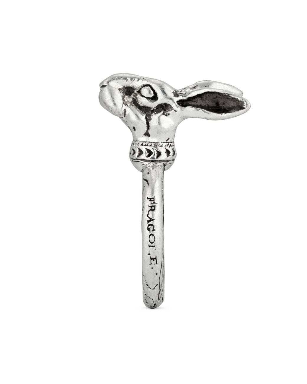 Gucci Anger Forest Rabbit Head Ring In Silver in Metallic Lyst