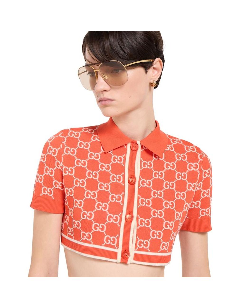 Cardigan Corto di Gucci in Red