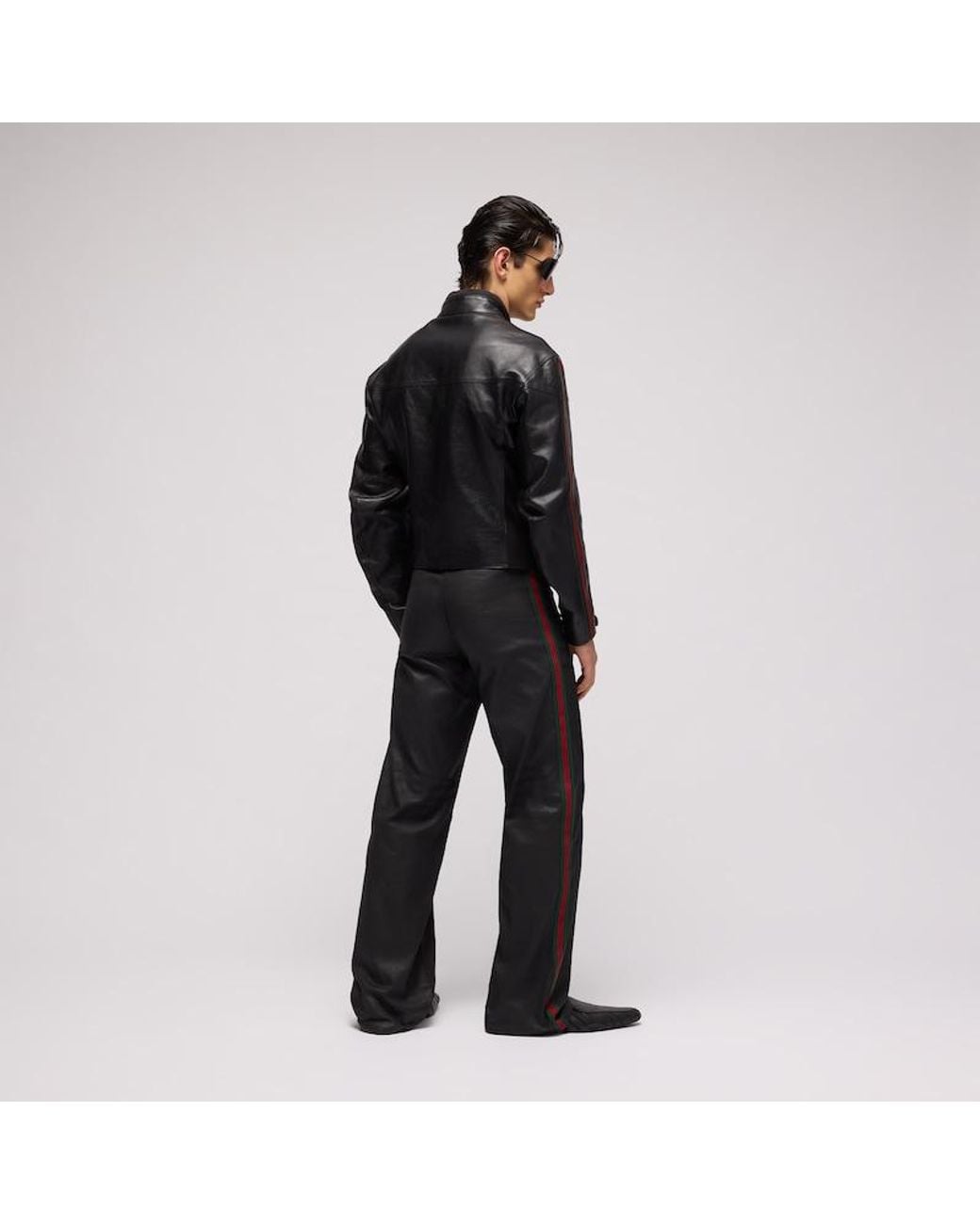 Gucci Black Coated Cotton Twill Denim Pants With Web, Size 36, Ready-To-Wear