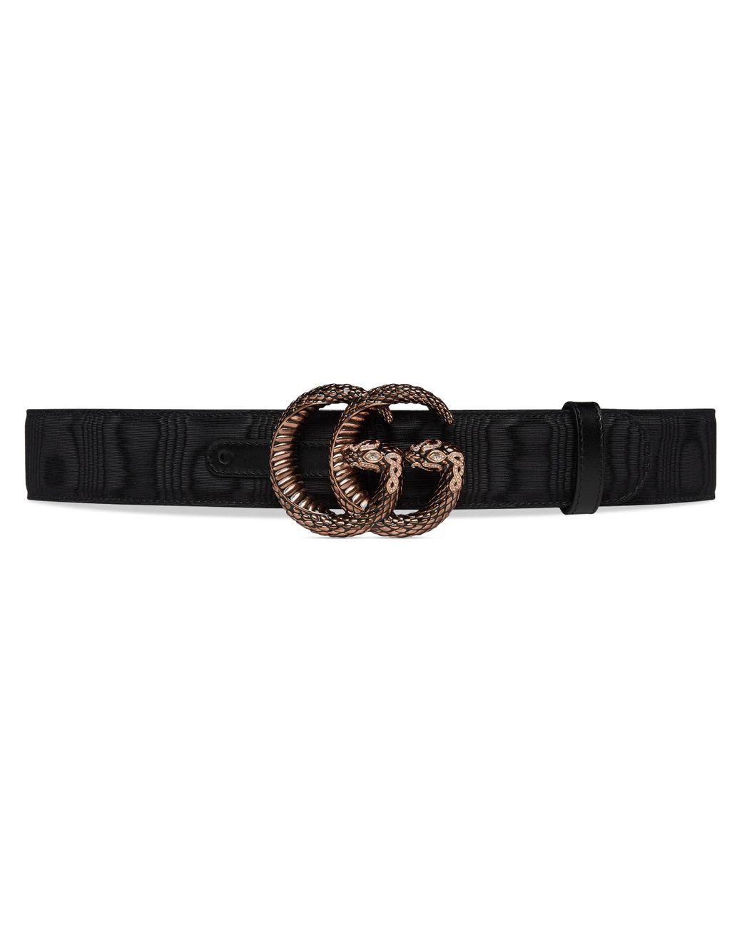 Gucci Belt With Double G Snake Buckle in Black | Lyst