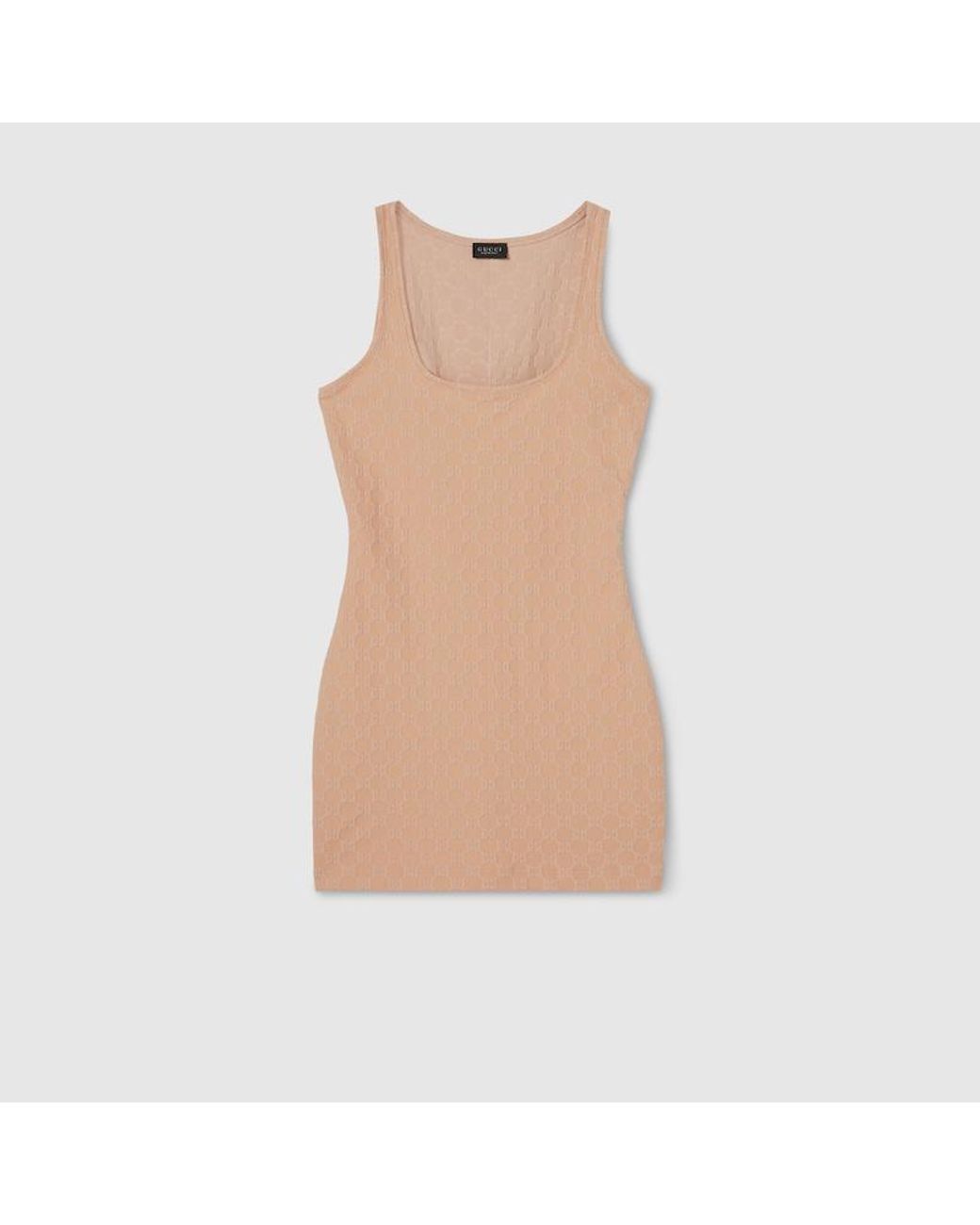 Gucci Natural Gg Jersey Jacquard Dress