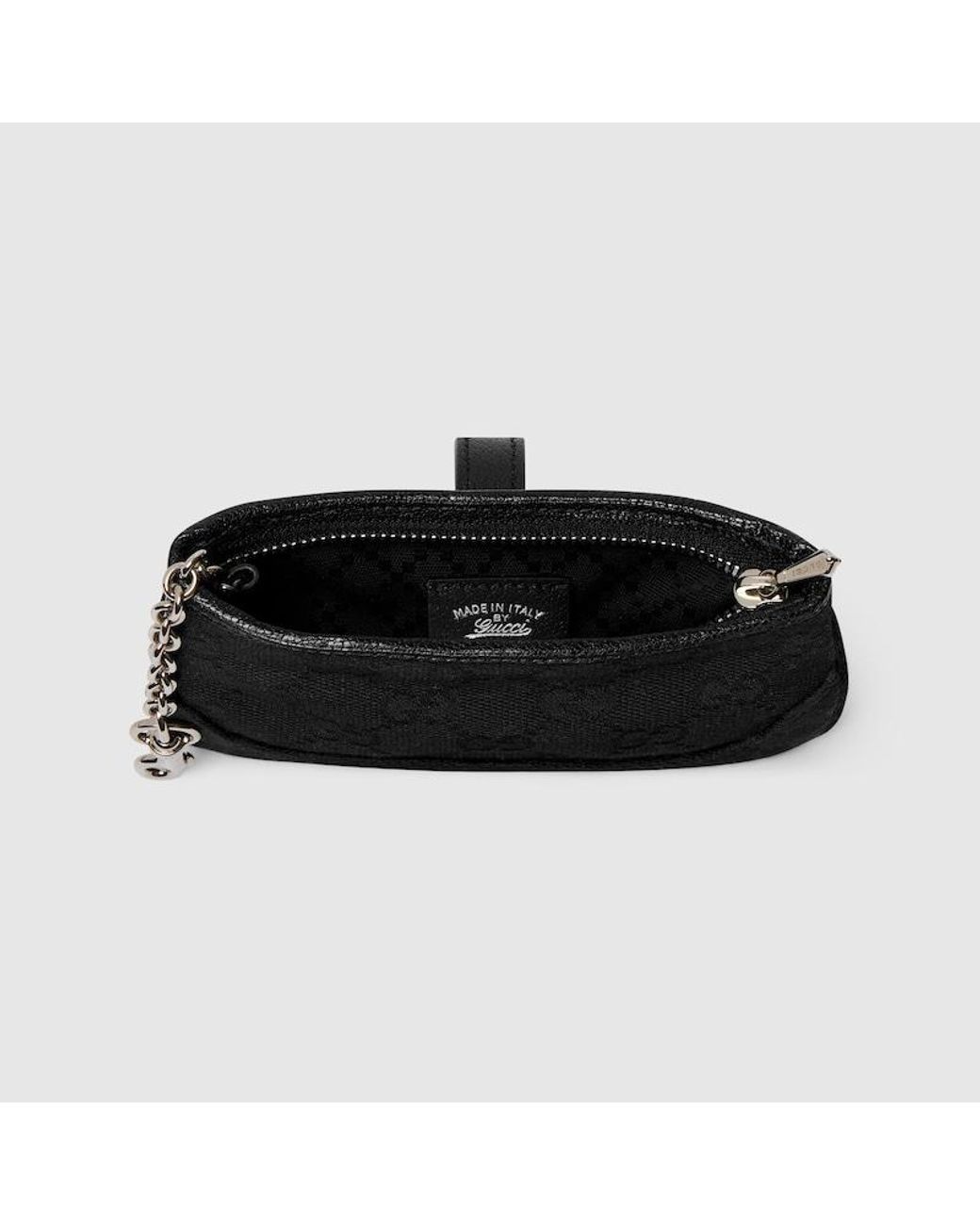 Gucci Black Jackie Zip Key Pouch