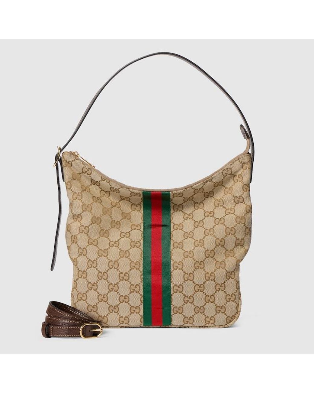 Gucci Brown Lunetta Medium Crossbody Bag, Gg Canvas
