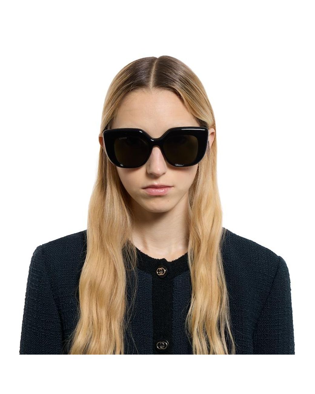 Gucci Black Square Frame Sunglasses