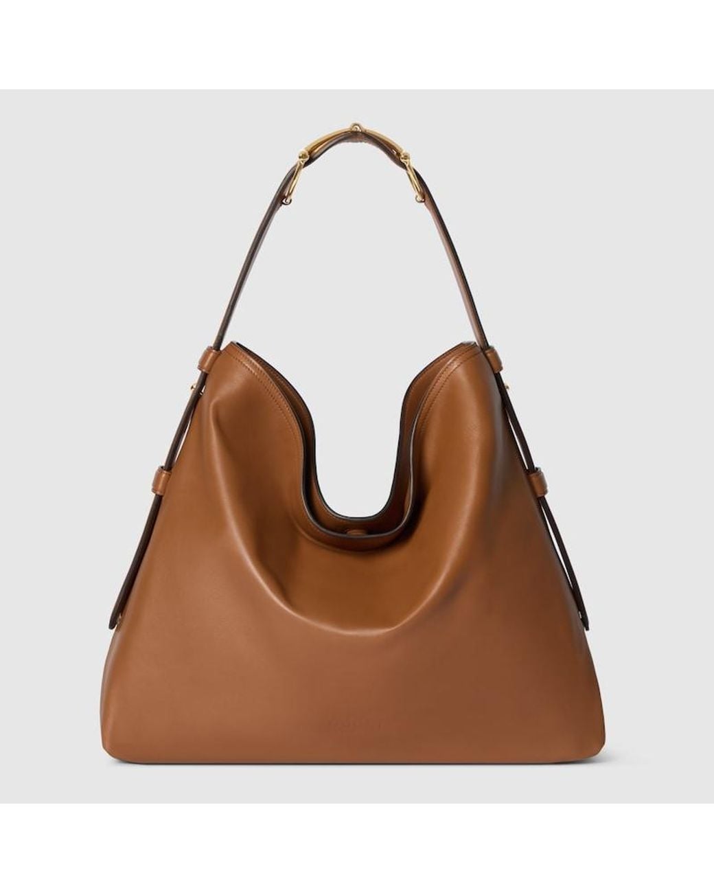 美品✨グッチ ラージサイズ トートバッグ オールレザー ダークブラウン