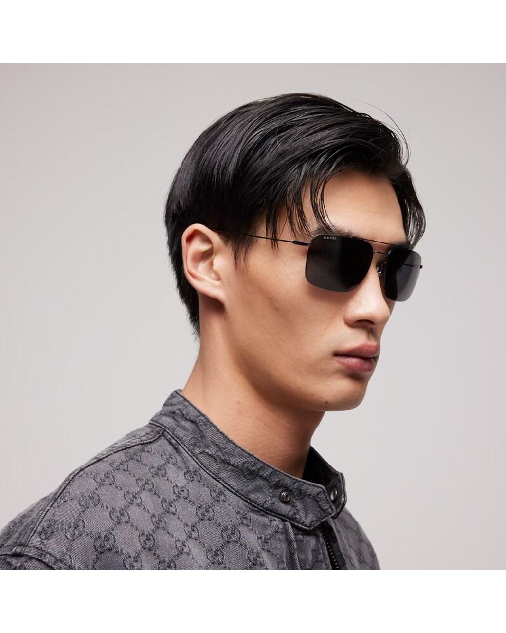 Gucci Black Specialized-Fit Navigator Sunglasses for men