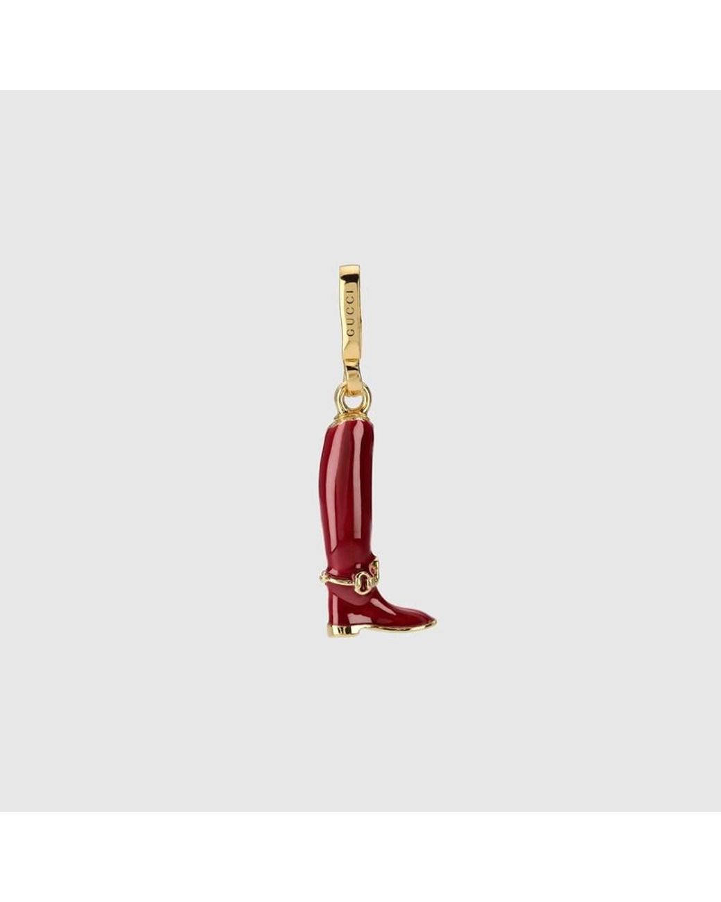 Gucci Red Horsebit Boot Charm