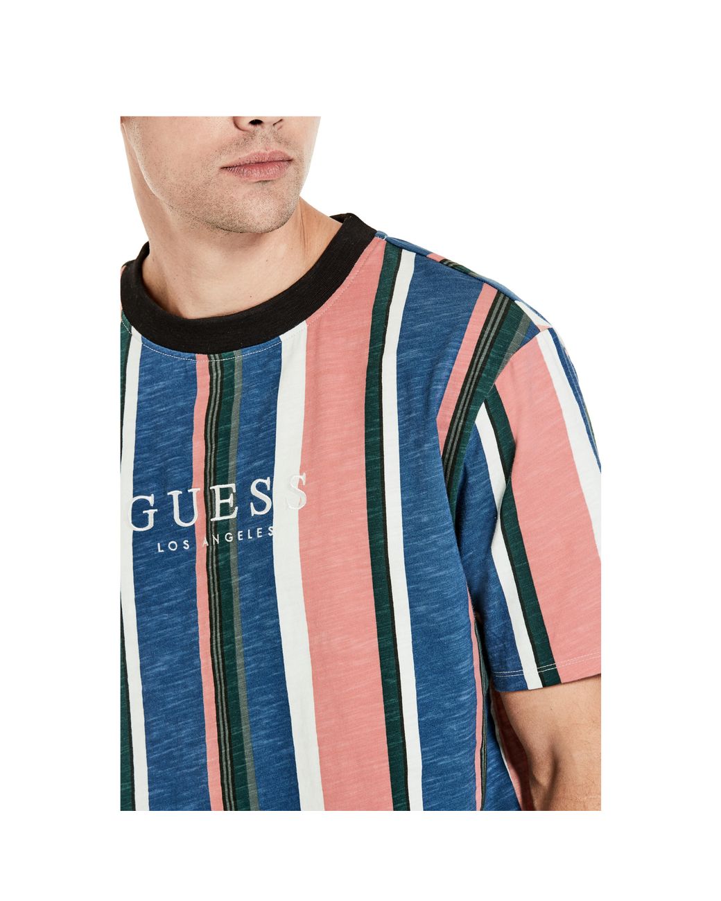 Guess Originals Oversized Sayer Striped Tee in Blue for Men | Lyst Canada