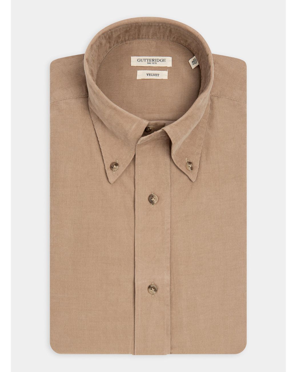 Camicia Collo Button Down di Gutteridge in Natural da Uomo