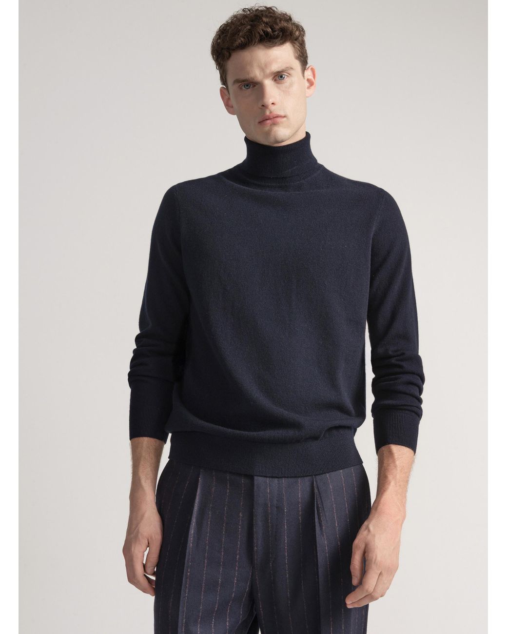Gutteridge Kaschmir-Rollkragenpullover in Blue für Herren