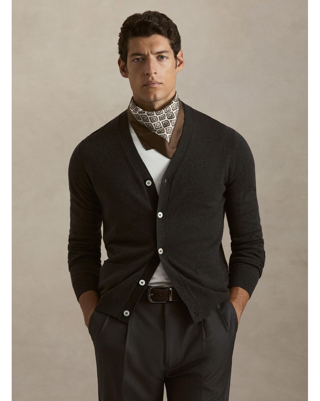 Cardigan di Gutteridge in Brown da Uomo