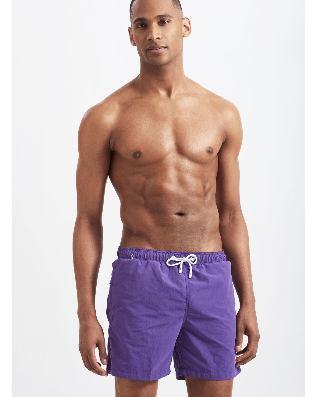 Bañador Básico Liso, , , Talla Gutteridge de hombre de color Purple